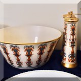 P05. Lenox bowl and salt and pepper set.